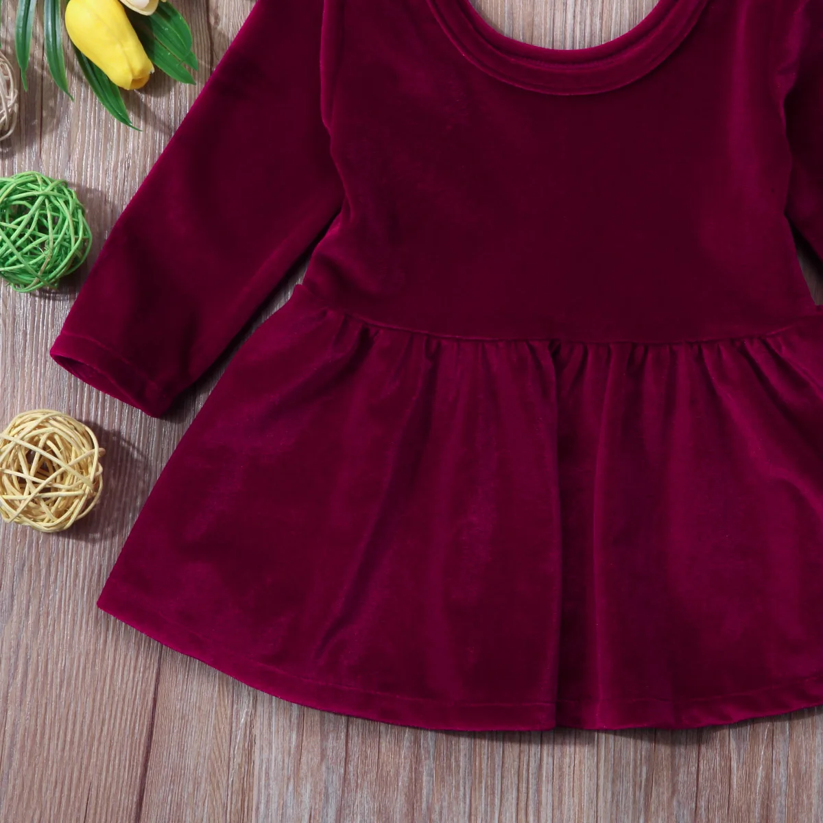 Бархатное платье пачка для новорожденных девочек винтажный Однотонный сарафан
