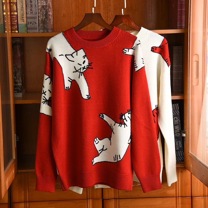 Fashion women's Loose sweater tops 2020 Autumn High quality 92% Wool sweaters Pullovers C319