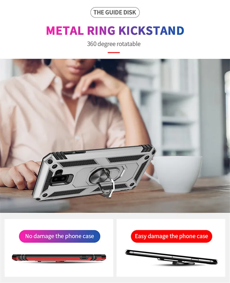 Чехол для Samsung J6 Plus с магнитным кольцом и подставкой Galaxy 2018 J 6 + J6Plus Prime SM-J610FN/DS |