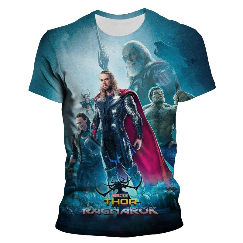 Мужская футболка с принтом Мстителей Тор модная Новая Летняя мужская коротким