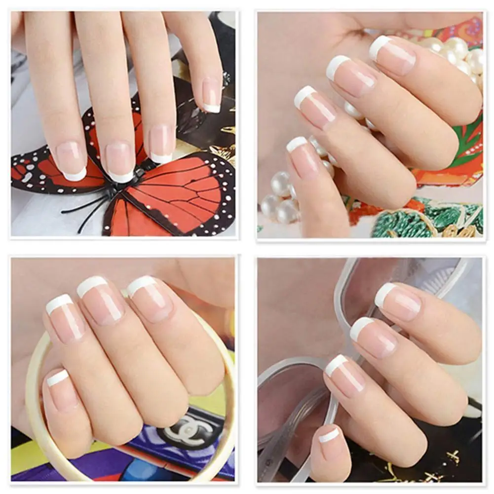 

18 Sheet Professional Manicure Nail Art Form Fringe Decal DIY Salon French Manicure Fringe Stickers Art Tool Nail Z1U5
