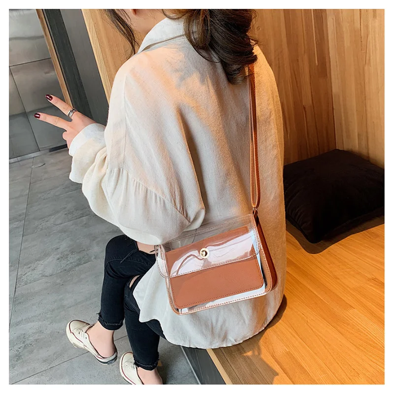 

Fashion Jelly Bag Transparent Small Bag Female 2021 New Trendy Female Bag Messenger Bag Korean Summer Wild Shoulder Bag