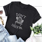 Новинка, футболка MUMOU Do Not Touch Me, Женский Топ в стиле Харадзюку, милые футболки в стиле хоп, модная повседневная Винтажная футболка в стиле панк, красивая футболка