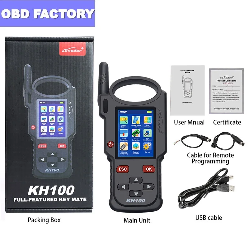Lonsdor Original KH100 Car Key Programmer Remote Frequency Tester Chip Generator Detect IMMO Unlock Smart Key for Toyota