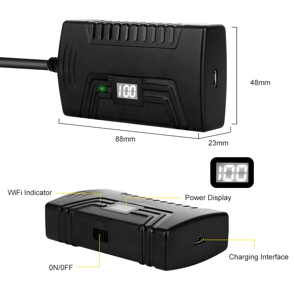 1080P полужесткая камера для осмотра с Wi Fi 2.0MP HD Водонепроницаемая Змея 6