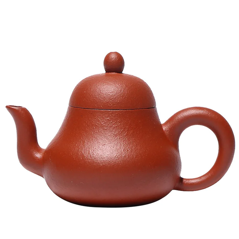 

Yixing Dark-red Enameled Pottery Teapot Famous Full Manual Mengchensi Pavilion Pot Of Vermilion Infusion Of Tea Kettle Small