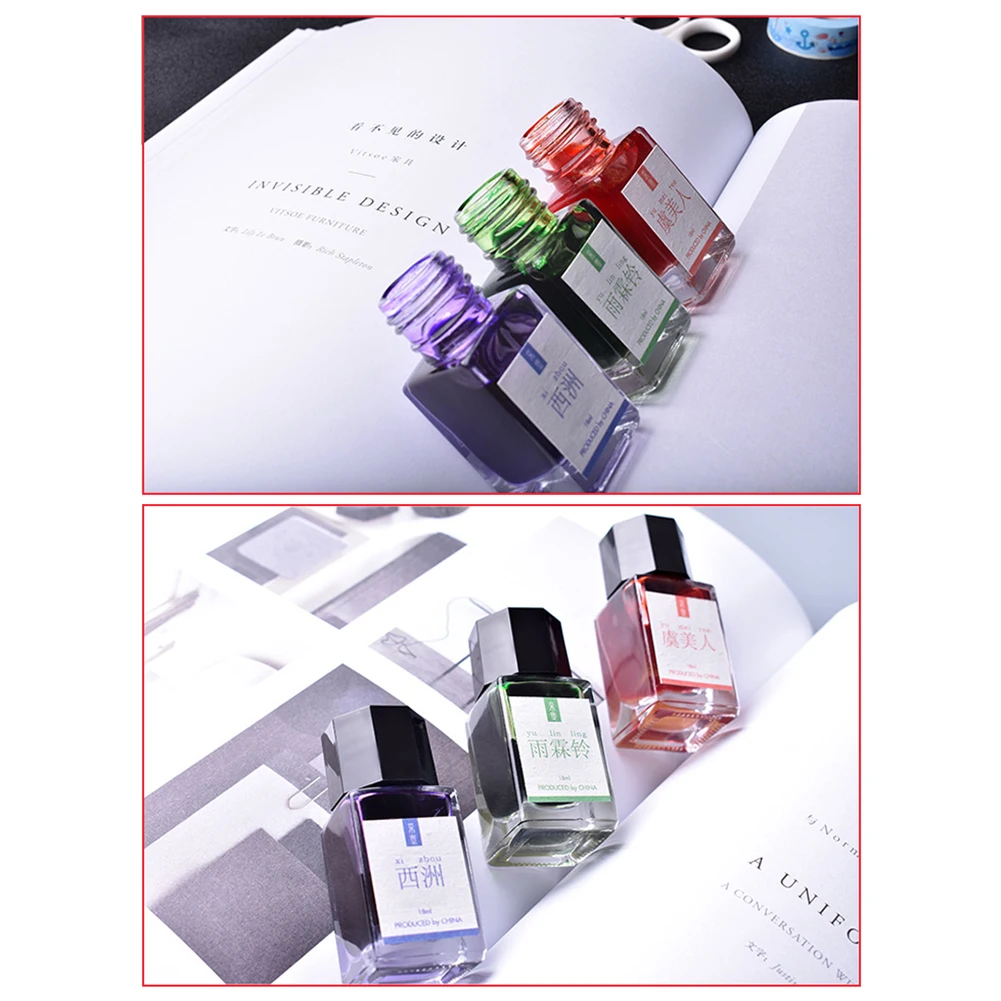 18 мл напылением золотистого цвета Цветные чернила для каллиграфии живопись