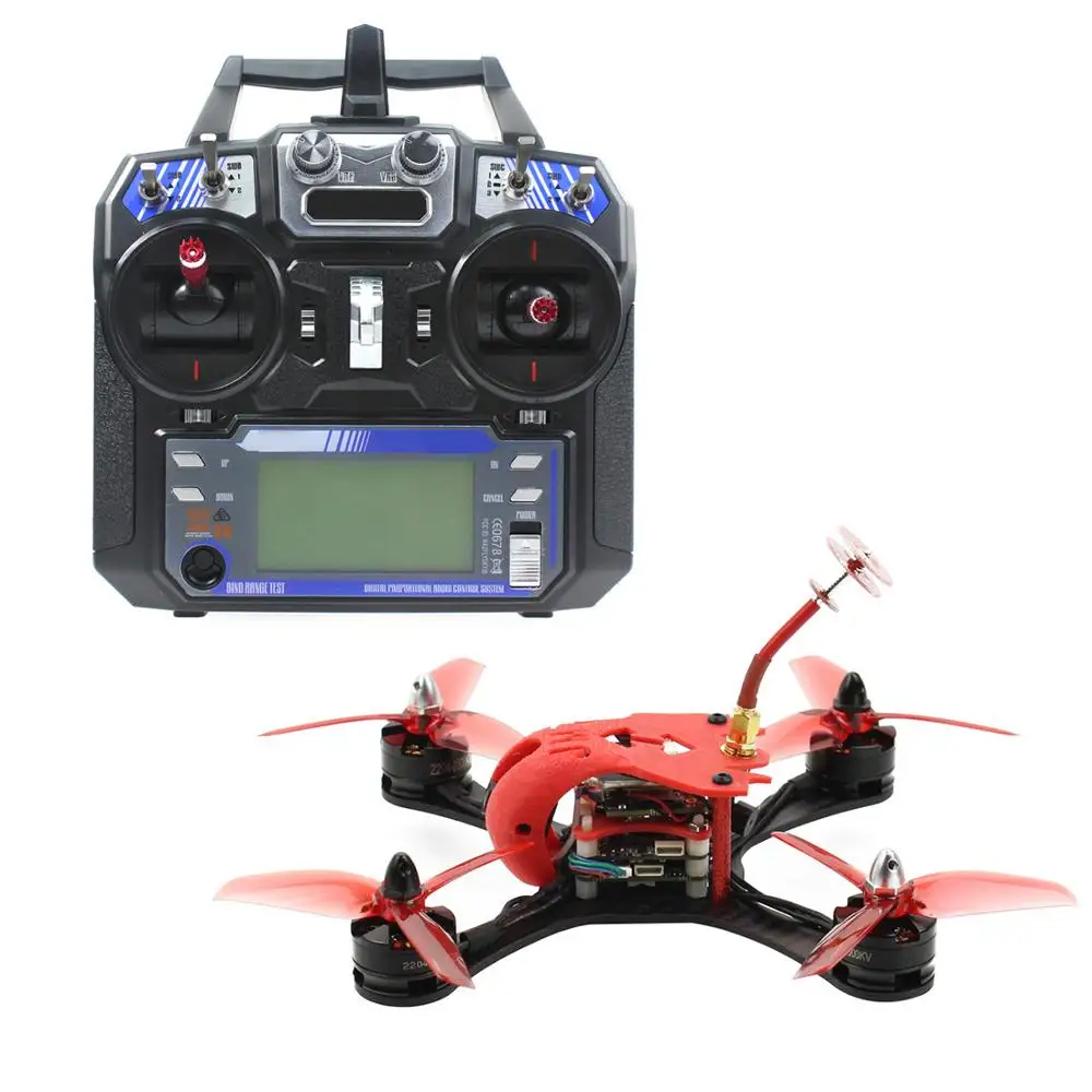 Радиоуправляемый квадрокоптер RTF T180 4 дюйма 5,8G FPV гоночный Дрон HD камера черепаха 800TVL Betaflight F4 Pro V2 OSD Бесщеточный 3S 2,4G 6CH - Цвет: No Battery Red