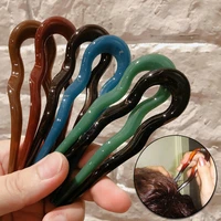 new u shaped hair pin stick french style u shape hair clips tortoise shell u sticks pins for women girls hairstyle accessories