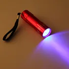 Миниатюсветильник ный Ультрафиолетовый светодиодный фонарик с 9 светодиодами, водонепроницаемый алюминиевый фонарик, уличная портативная тактисветильник лампа, УФ-лампа