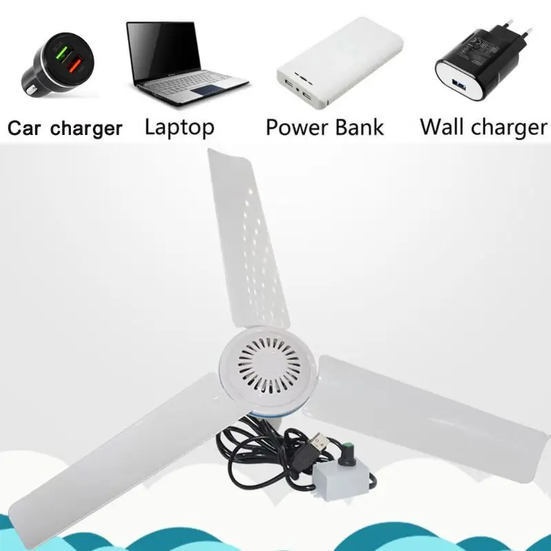 USB-вентилятор потолочный портативный для кемпинга 5 в пост. Тока | Бытовая техника