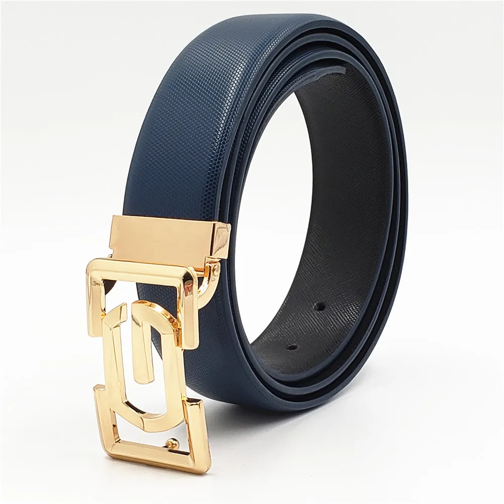 Новый трендовый мужской ремень повседневный из натуральной кожи модный с