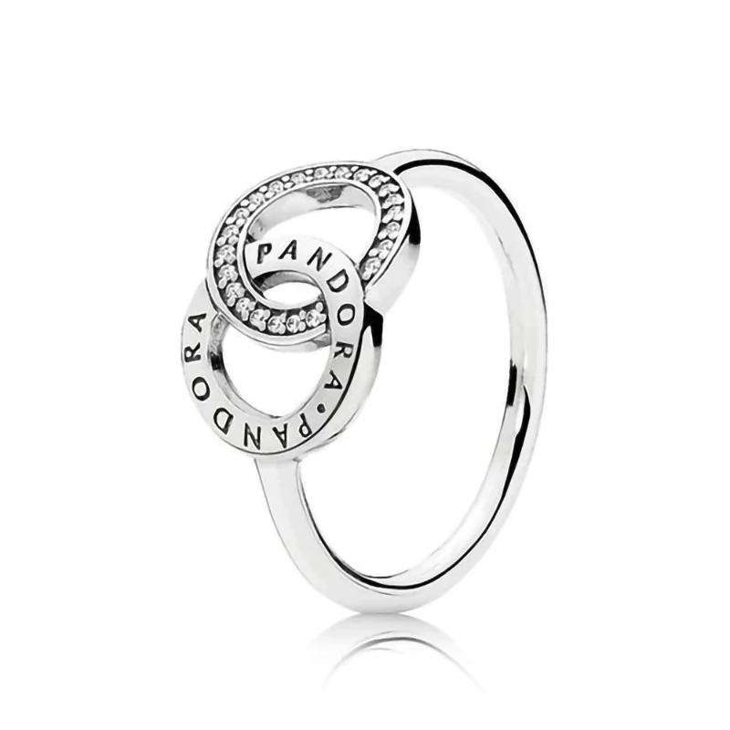 

Hot 925 Sterling Silver Original Pandora Crown Ring Micro Pave Zircon Heart-shaped Ring Female Wedding Jewelry Gift for Women
