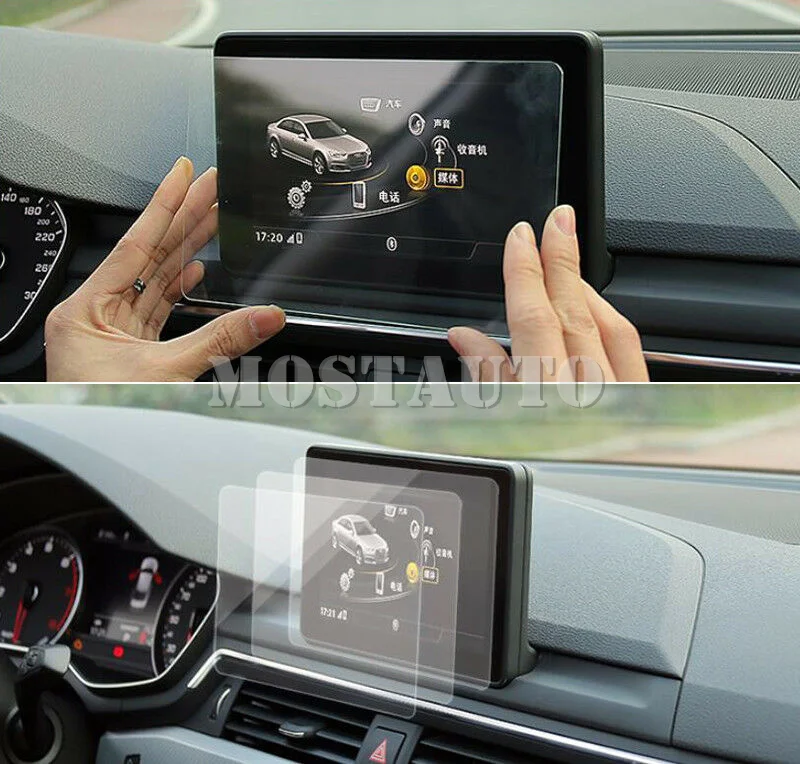 

Стекло Экран протектор Плёнки пленка для автомобиля, GPS навигатор для Audi A4 A5 2017-2021 1 шт. автомобильные аксессуары интерьера автомобиля Декор ...