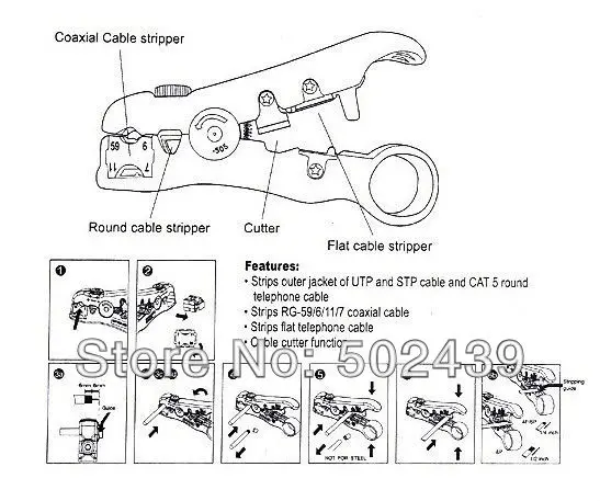 Сетевой телефонный кабельный резак для зачистки проводов _ набор ручных