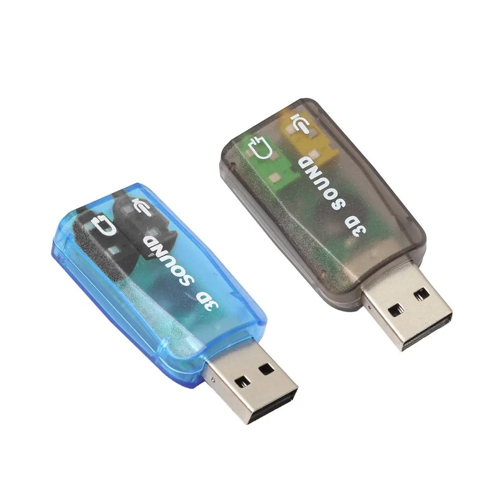 Аудиоадаптер USB 3D внешняя звуковая карта 5 1 на 3 мм Микрофон Разъем для наушников