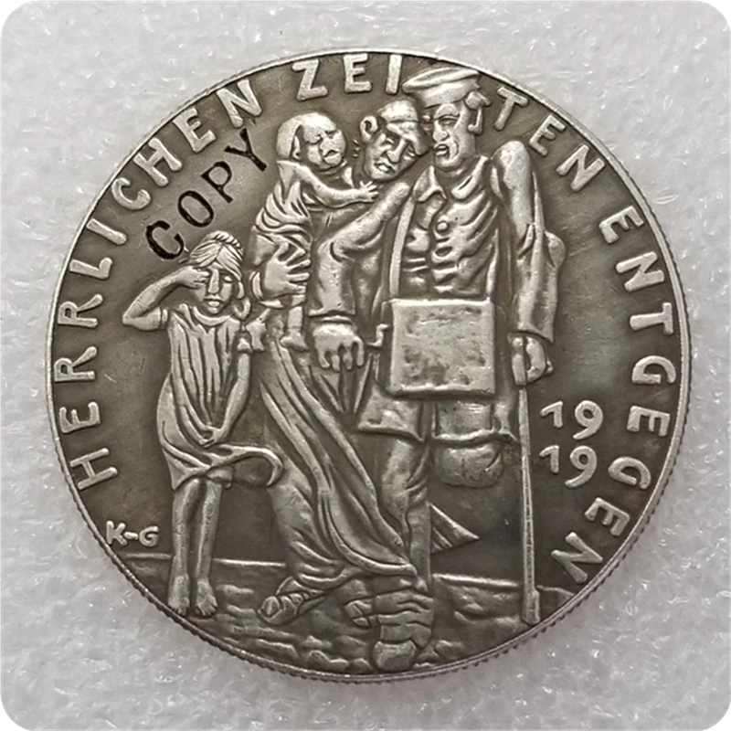 Копия немецкой монеты в стиле Карла гетца Тип № 6 _ 1914|Безвалютные монеты| |