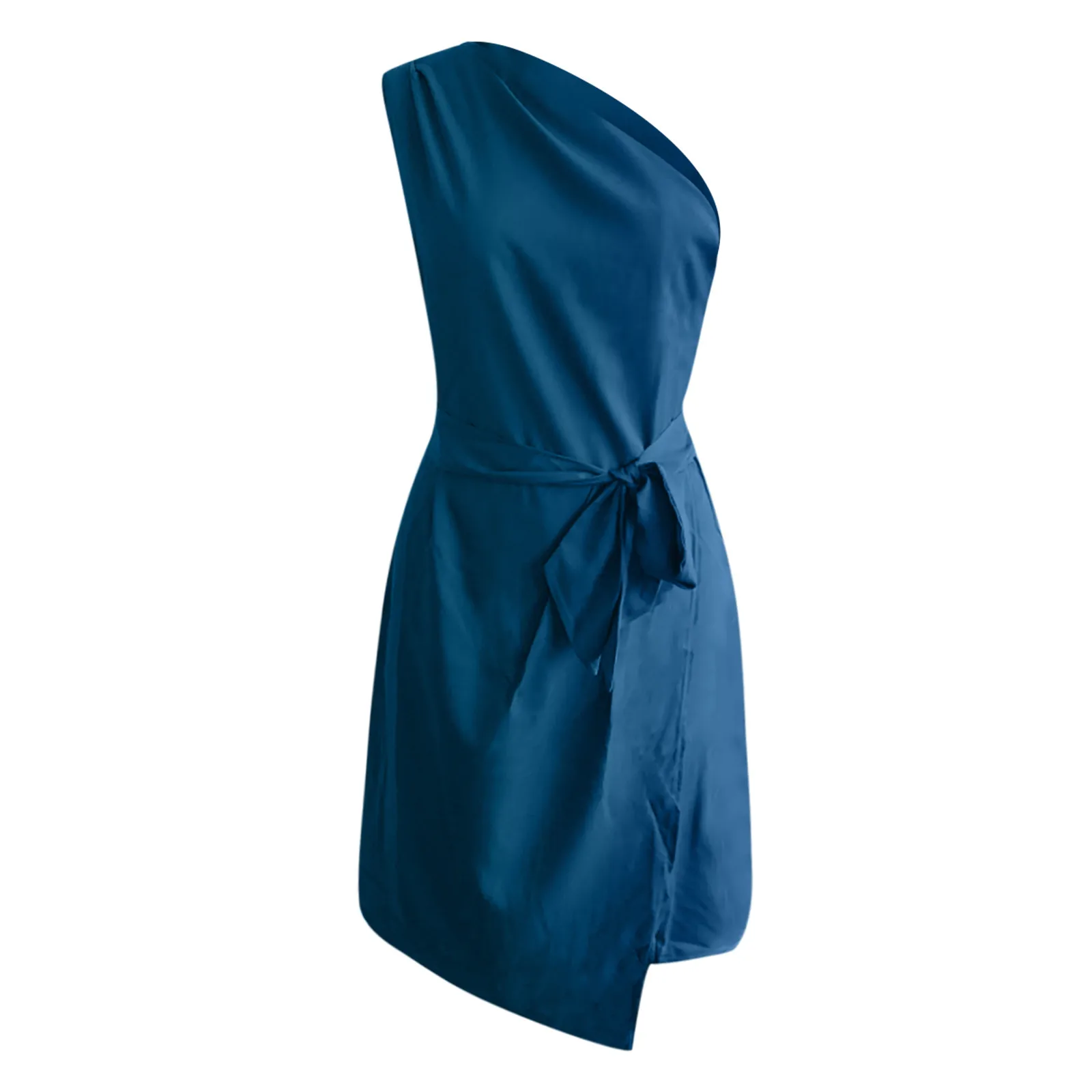 

Dress Womens Casual Summer T Shirt Dress Solid Color A Dew Shoulder Tunic Dress design style fashion women dress