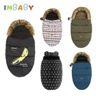 Конверт IMBABY на выписку, детский спальный мешок, зимний конверт-кокон для новорожденных, для коляски, младенцев, муфта для ног в тележке