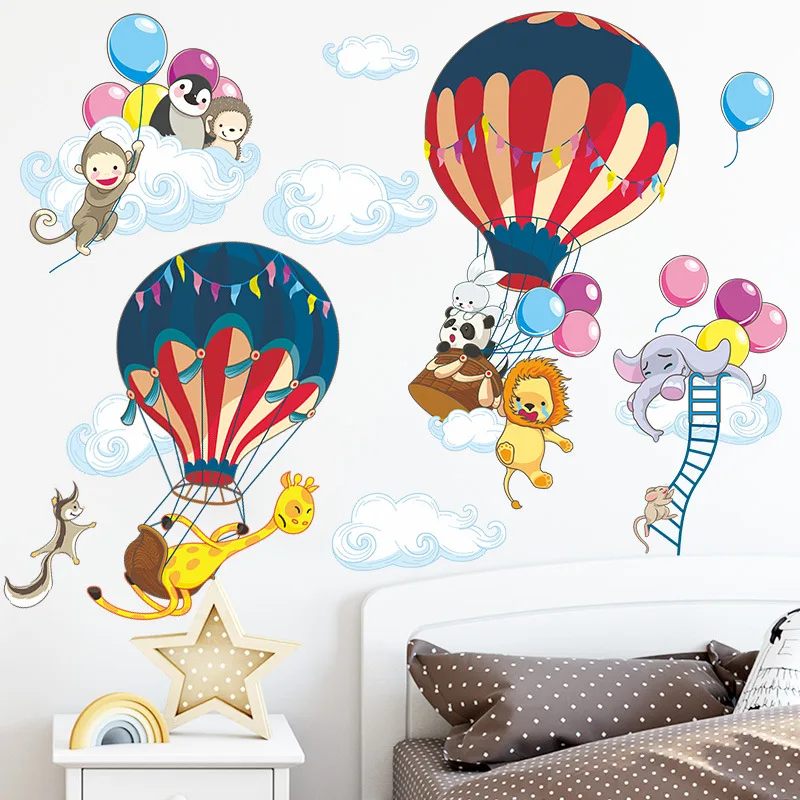 Воздушный шар аниме наклейка на стену для детской комнаты украшение съемные