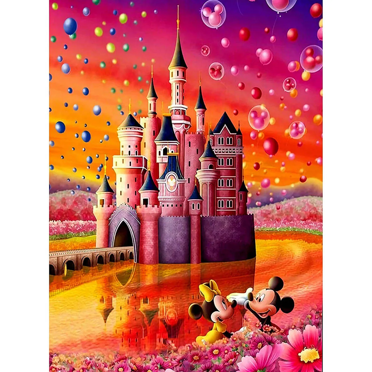 

Набор для алмазной живописи Disney Fantasy Castle, набор для алмазной живописи 5D, полноразмерная картина из кристаллов, подходит для домашних стен вз...
