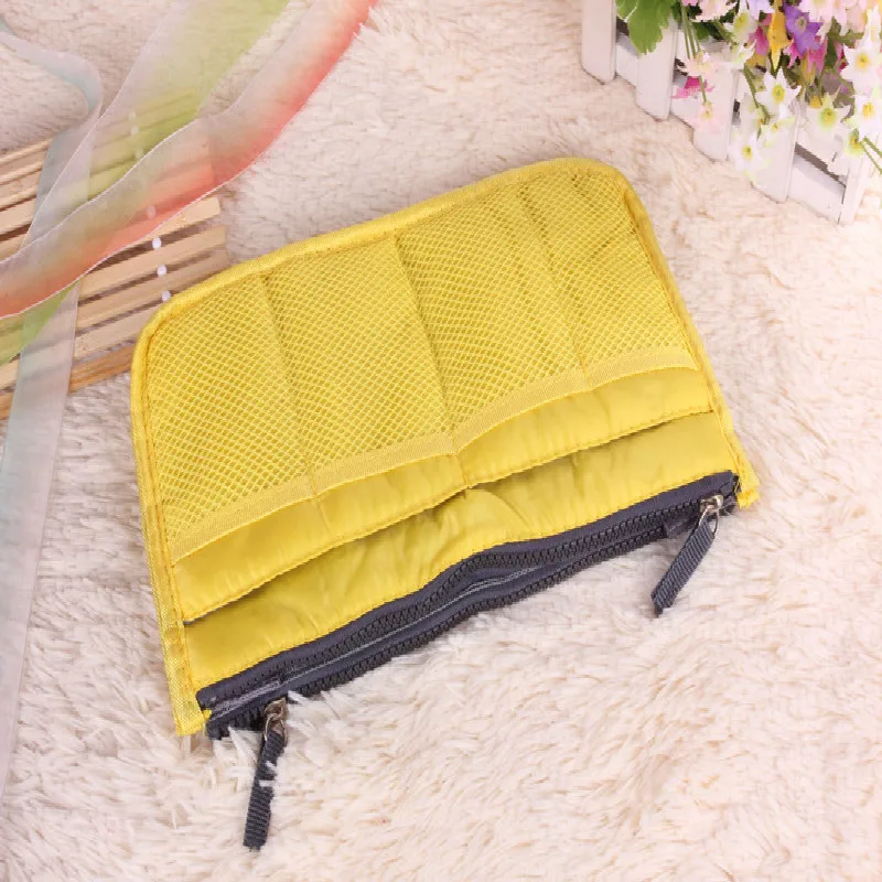

High Quality Thicken Large Capacity Cosmetic Storage Bag Nylon Travel Insert Organizer Handbag Purse Makeup Bag For Women Female