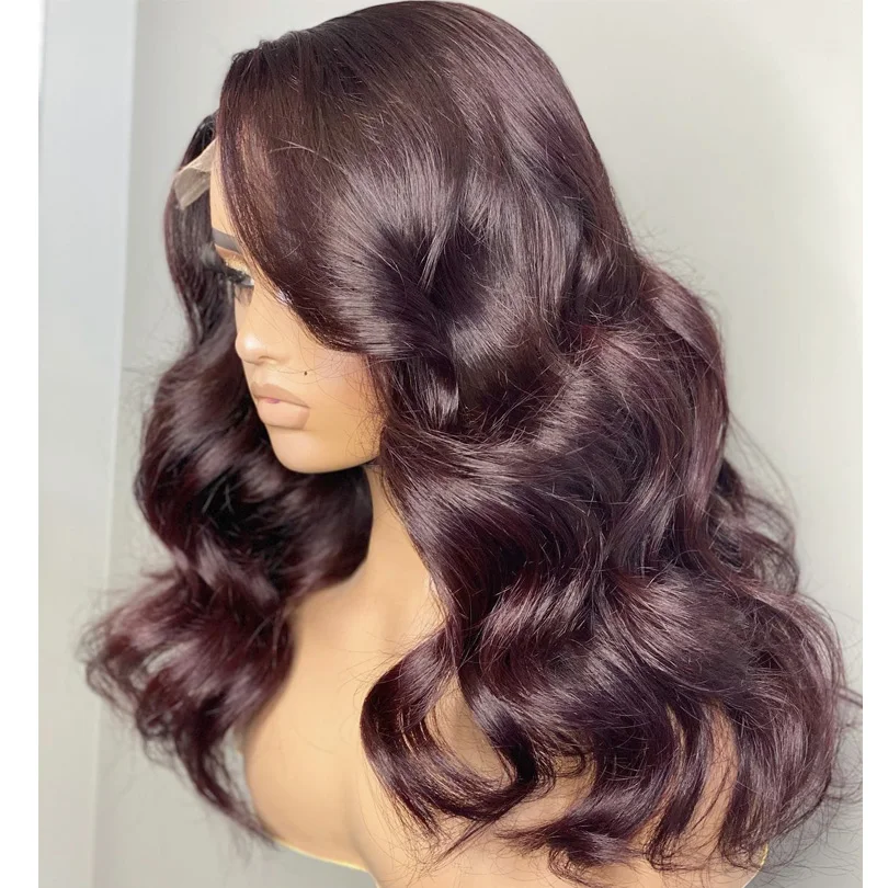 Darkest Brown Full Lace Wig Fashion Wave Glueless Human Hair Wigs with Baby 180% Density Color #2 | Шиньоны и парики