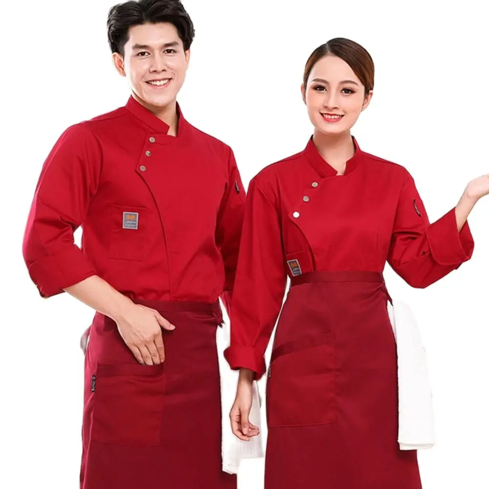 

Practical Plus Size Women Uniform Colorfast Kitchen Men Uniform Quick Dry Men Uniform