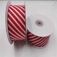 38mm wired edges printed red white twill grosgrain ribbon gift bowweddingcake wraptree decorationwreath 10 yards lot