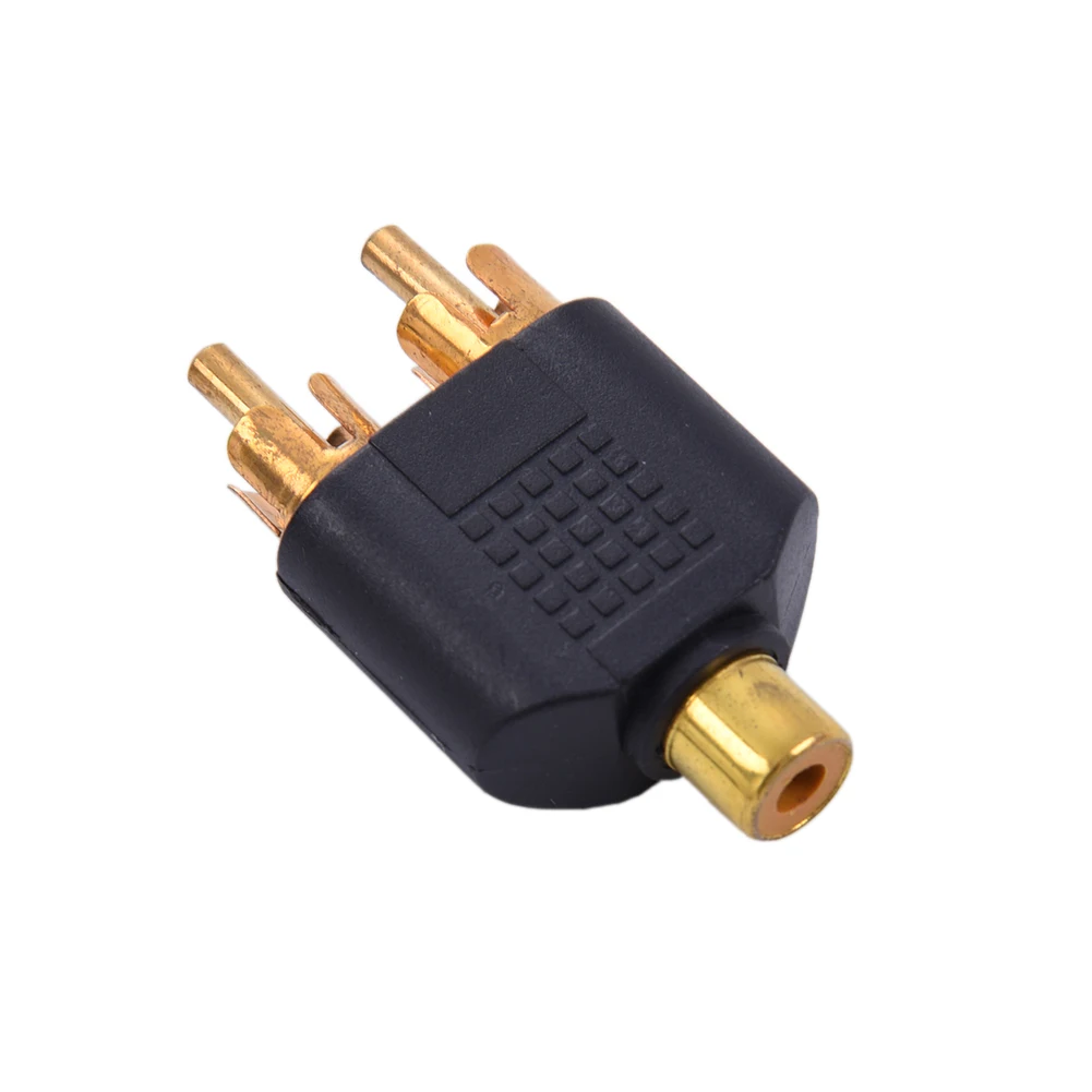 1RCA переходник мама 2RCA папа AV аудио разъем RCA Мама Y образный сплиттер|Беспроводные