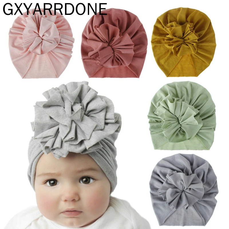 2020 Детская шляпа с цветочным принтом летняя Шапка тюрбан детская шапочка мягкая