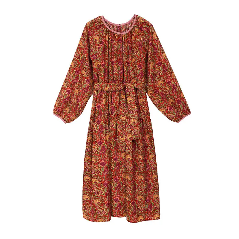 XITAO Плиссированное Платье с принтом женское Модное Новое винтажное Бандажное