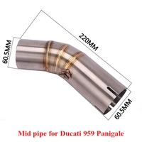 motorcycle exhaust connect link pipe slip on middle mid tube exhaust system for ducati 959 panigale