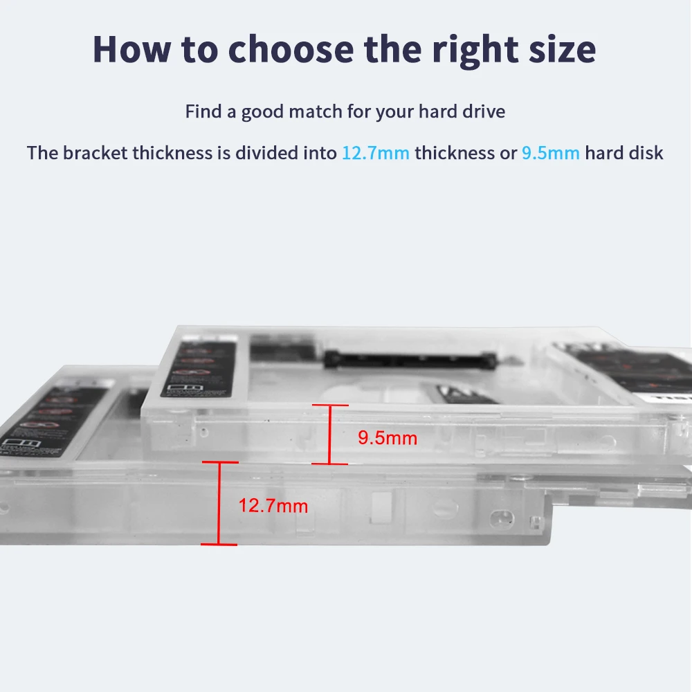 Универсальный ноутбук TISHRIC 9 5 мм/12 7 мм SATA cd rom 2 дюйма корпус жесткого диска SSD чехол