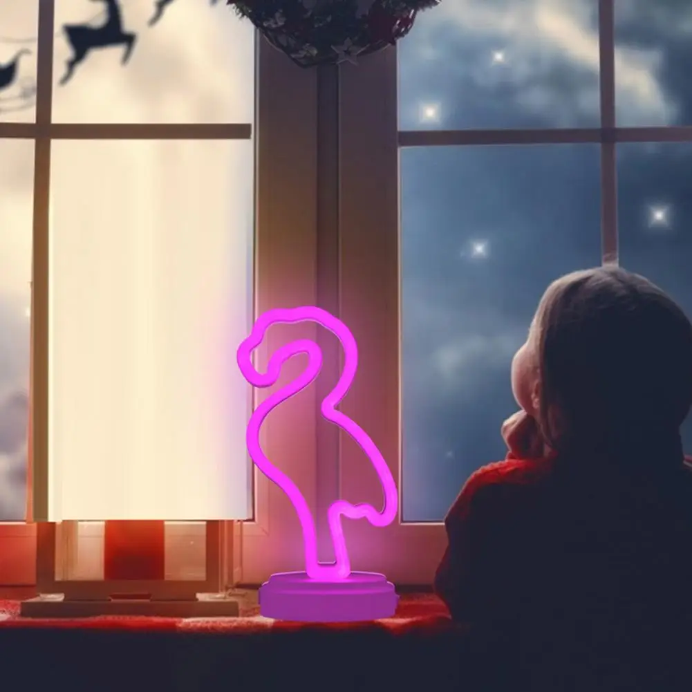 Неоновая светильник вая Светодиодная настольная Ночная лампа в форме птицы 3