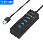 ORICO 4 порта USB3.0 HUB 5 Гбитс SuperSpeed USB2.0 HUB Mini настольная ступица для Windows Mac OSLinux-черный