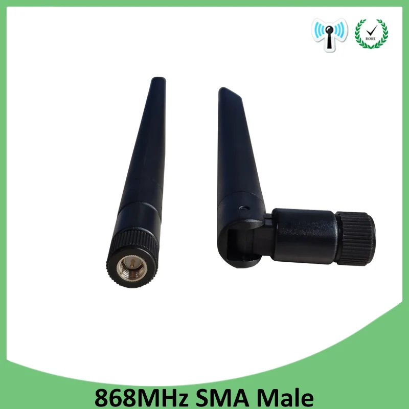 GRANDWISDOM 5pcs 868mhz antenna 5dbi sma male 915mhz lora antene pbx iot module lorawan signal receiver antena