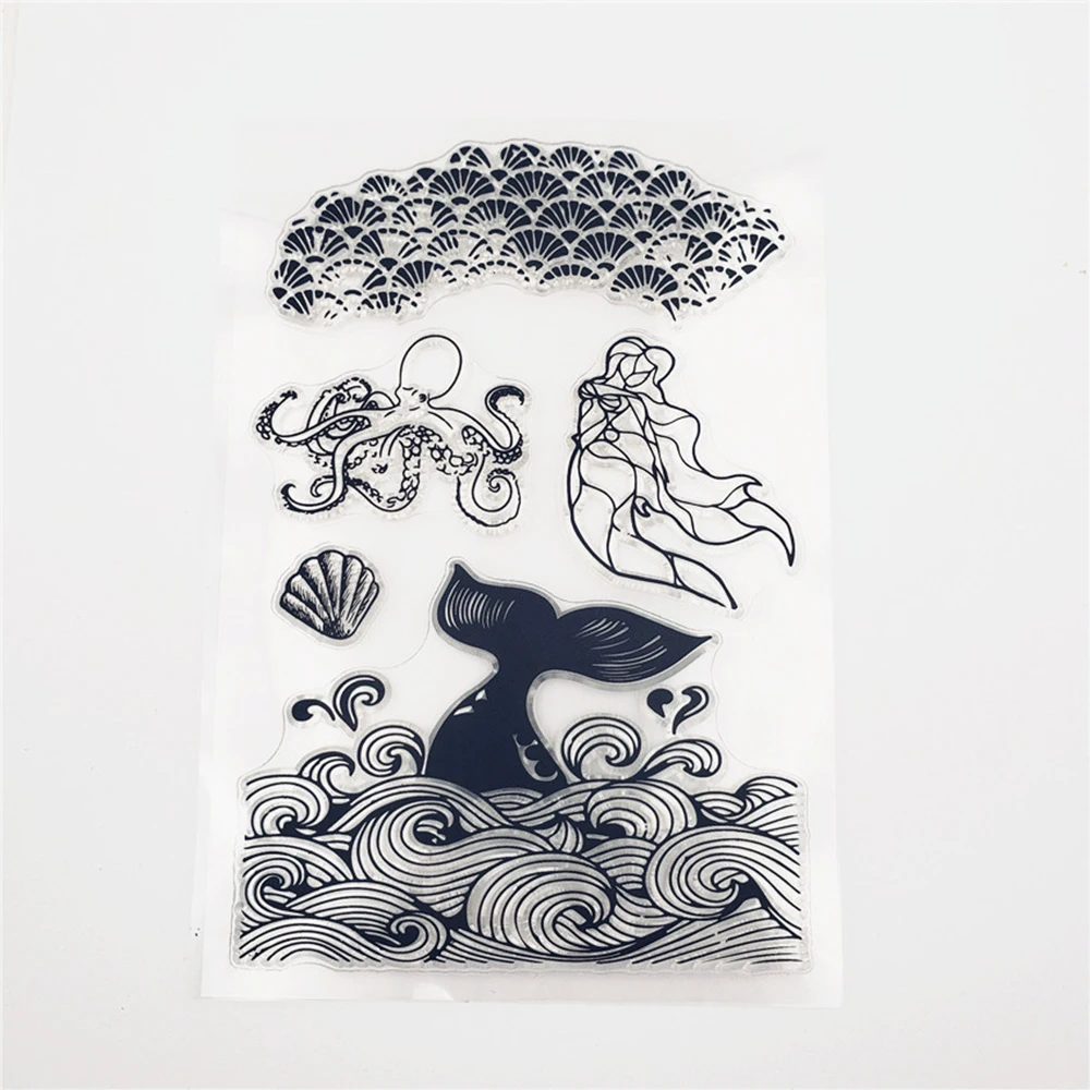 Сделай Сам морская богиня штамп прозрачный Штамп для DIY бумажные карточки