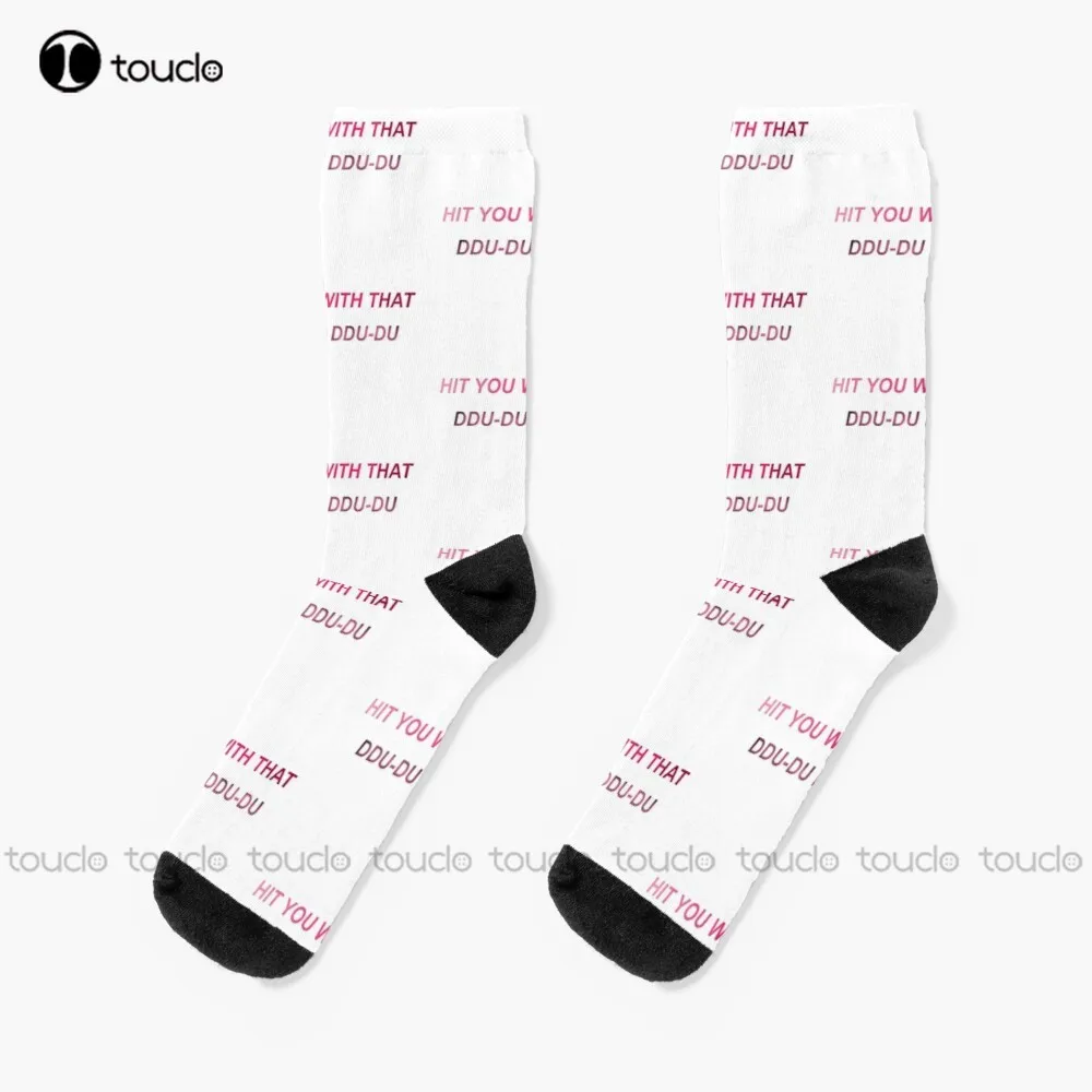 Black Pink Ddu-Du Ddu-Du Socks Unisex Adult Teen Youth Socks Personalized Custom 360° Digital Print Hd High Quality  Funny Sock