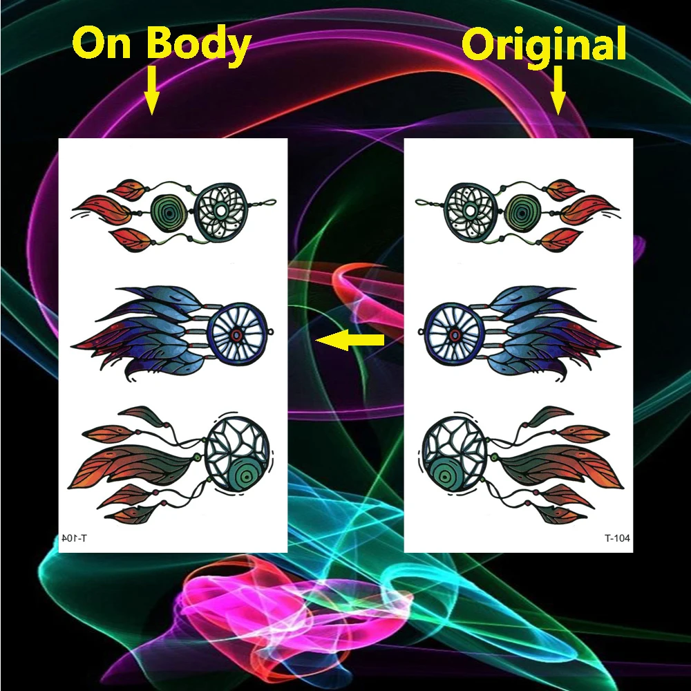 Waterproof Tattoo Native Indian Dream Catcher Tattoos Stickers Fake Tatto Women Girl Body Chest Arm Art Flash Tatoo Tatouage | Красота и