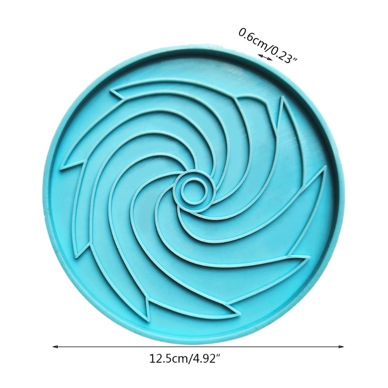 

F3MD Tornado Coaster Epoxy Resin Mold Cup Mat Mug Pad Silicone Mould DIY Crafts Ornaments Home Decorations Casting Tool