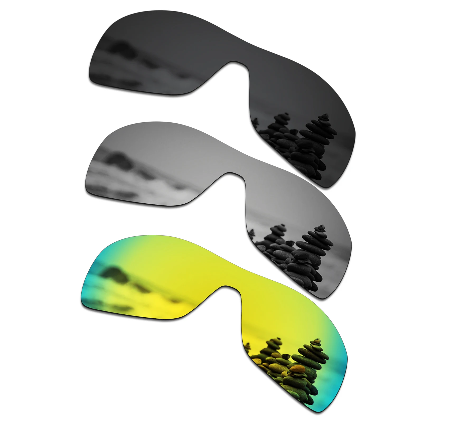 BlackSilverGold SmartVLT поляризованные Сменные линзы для солнцезащитных очков Oakley Antix-несколько вариантов - Цвет линз: BlackSilverGold