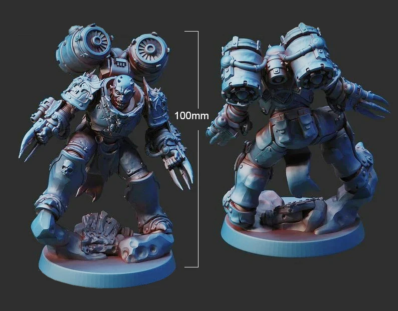 

100mm Resin Model Kits Space Death Warrior Soldier Figure Unpainted No Color RW-563