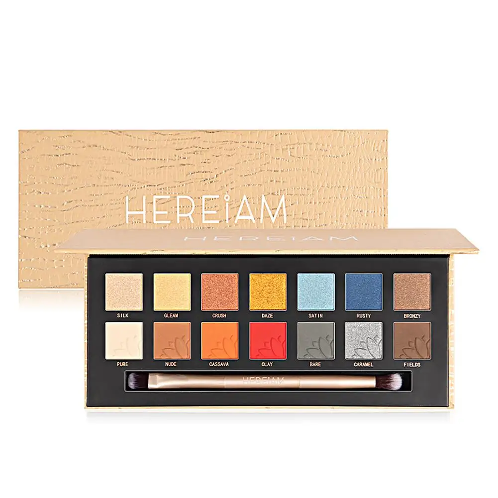 

Eyeshadow Palette Makeup Set 14 Colors Highly Pigmented Long Lasting Eye Shadow With Brush Matte Shimmer Colorful Powder Smooth