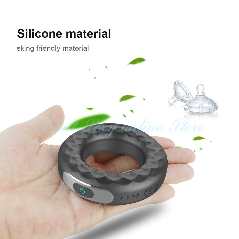 Вибрирующее кольцо на пенис Силиконовое для задержки эякуляции эрекции вибратор