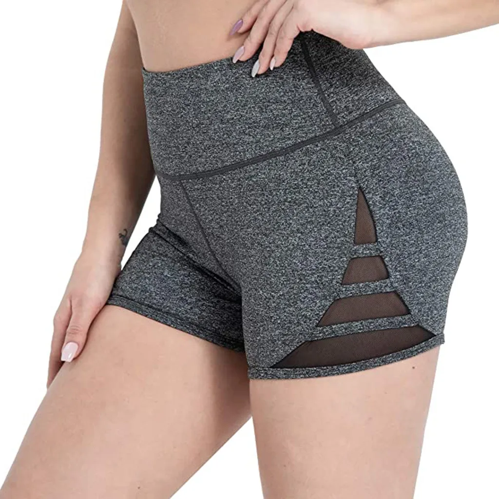 

Women's Summer High Waist Fitness Running Sport Shorts femme Non-Perspective Female Gym Workout Shorts homme