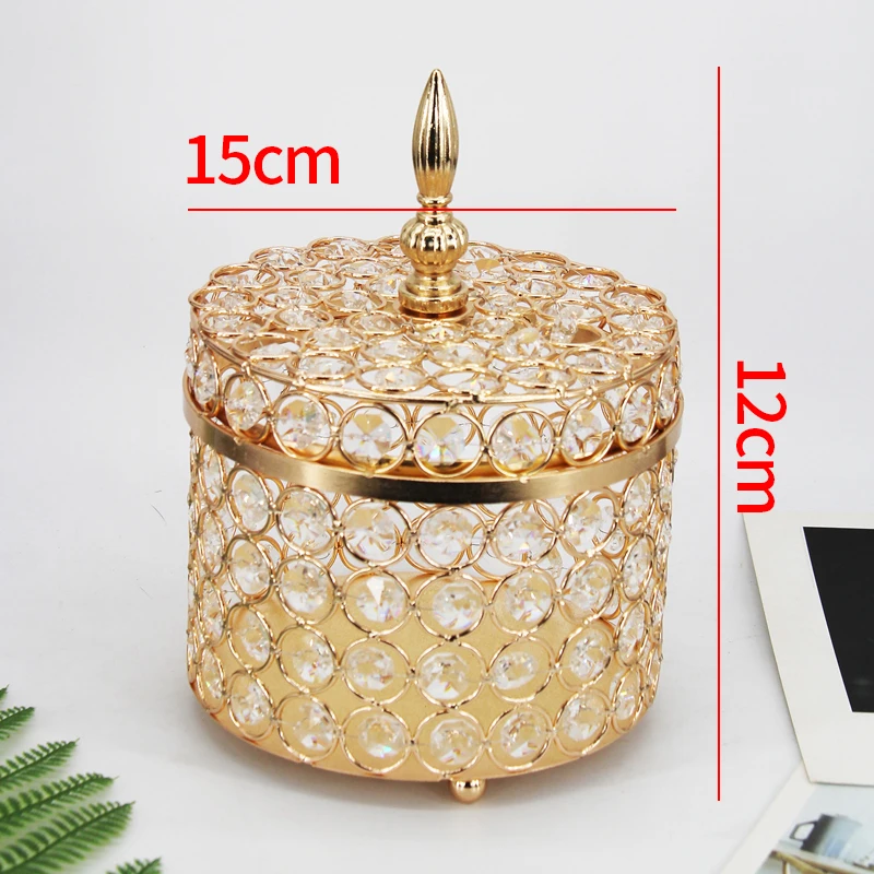 Дворец металлическими элементами и стразами Косметическая банка для хранения в
