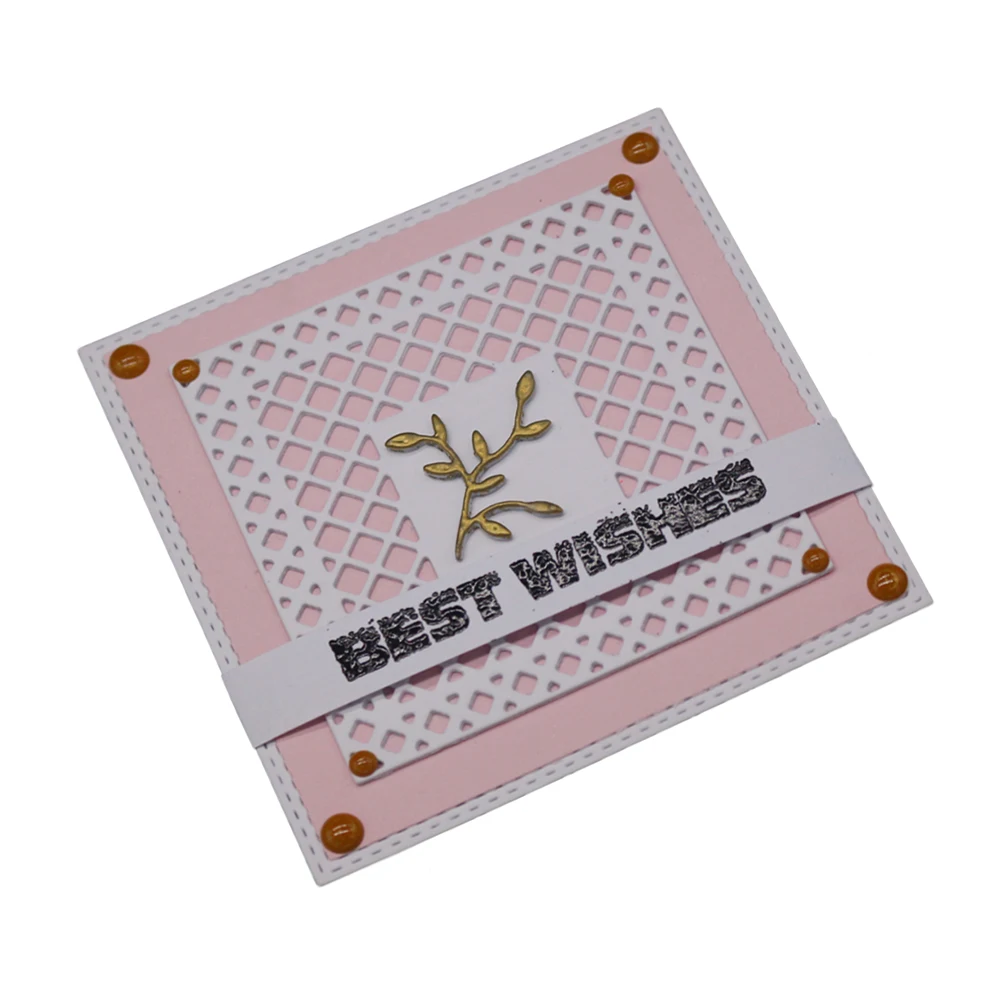 Сетка фон металлические Вырубные штампы пустотелая квадратная рамка трафареты