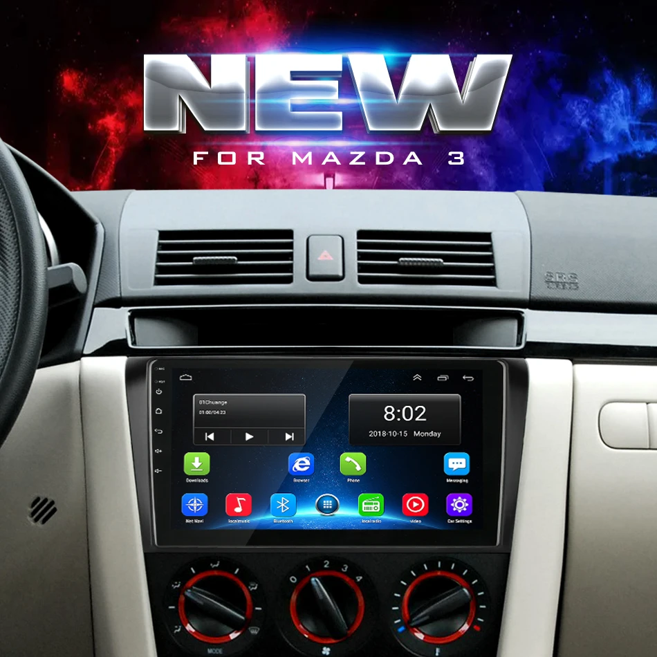 Android 8,1 2 din Автомобильный Радио мультимедийный плеер для Mazda 3 2004-2009 maxx axela RDS DSP навигация gps головное устройство авто стерео