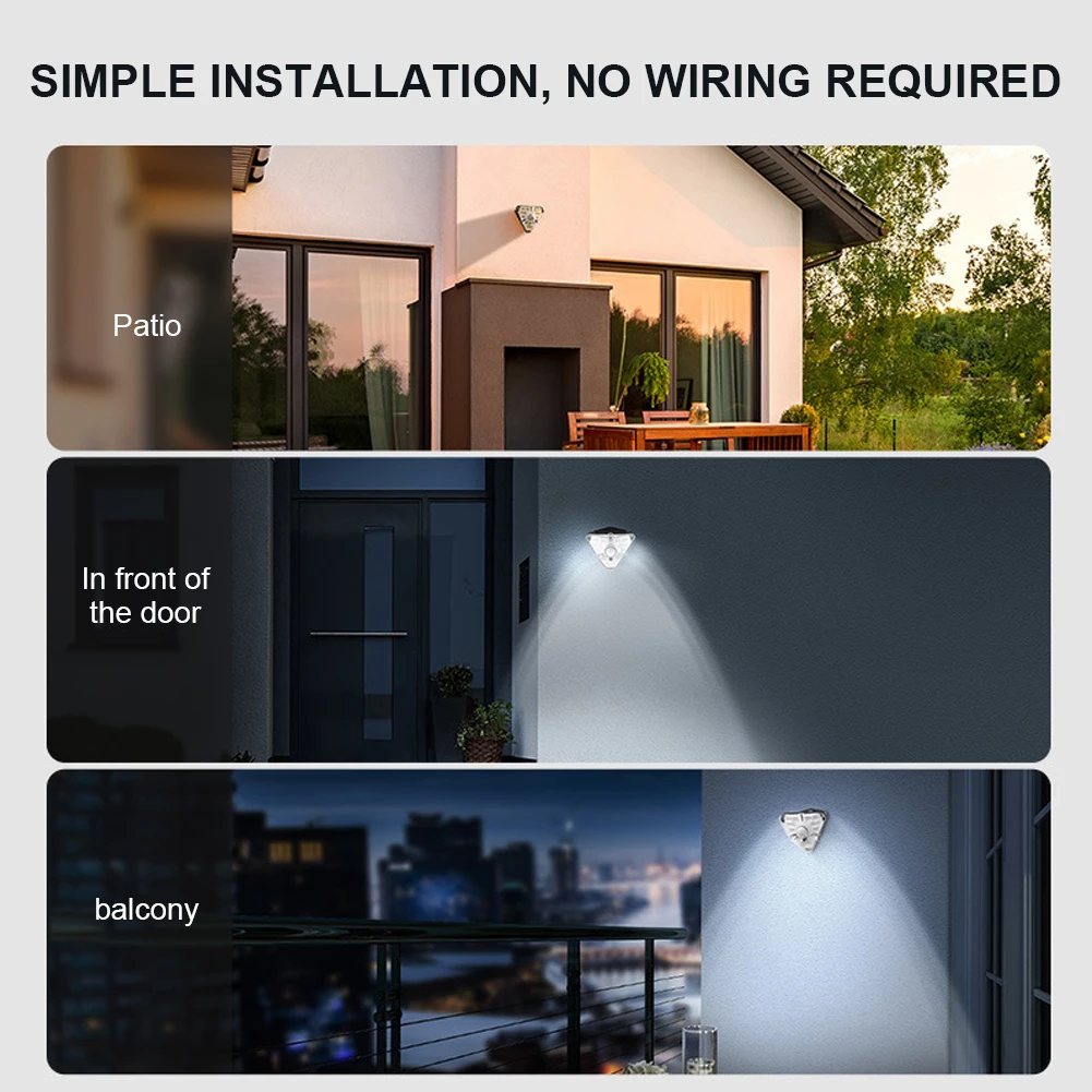

4Pcs Solar Body Automatic Induction Lamp Wall Light Waterproof Energy-Collecting Wall Lamp for Pathway Garage Deck Yard Fence